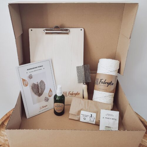 Zestaw „MAKRAMOWE LIŚCIE / PIÓRKO”