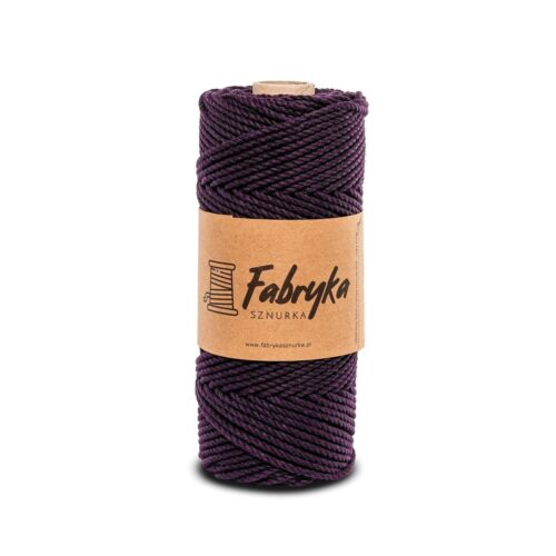 Sznurek do makramy 3PLY – śliwkowy 3mm