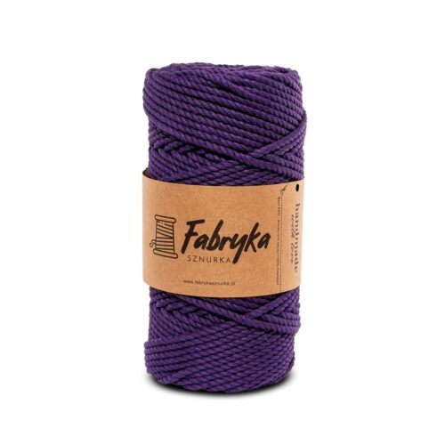 Sznurek do makramy 3PLY – fioletowy 5mm