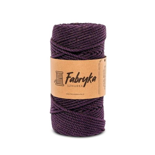 Sznurek do makramy 3PLY – śliwkowy 5mm