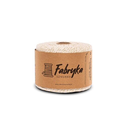 Sznurek skręcany pojedynczo – naturalne złoto 2mm