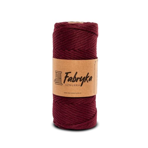 Sznurek skręcany pojedynczo – burgundowy 5mm