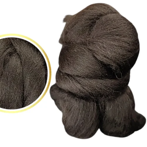Wełna czesankowa – ciemna czekoladowa