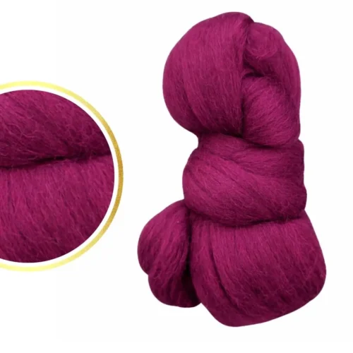 Wełna czesankowa – jagodowa