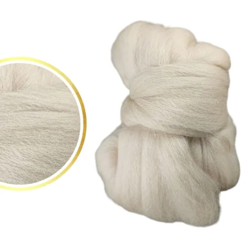 Wełna czesankowa – jasny beż