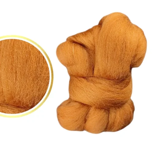 Wełna czesankowa – karmelowa