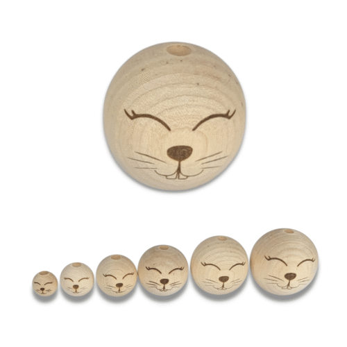 Korale główka buźka |zajączek| [15mm-40mm]