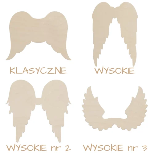 Drewniane skrzydła do makramowego anioła
