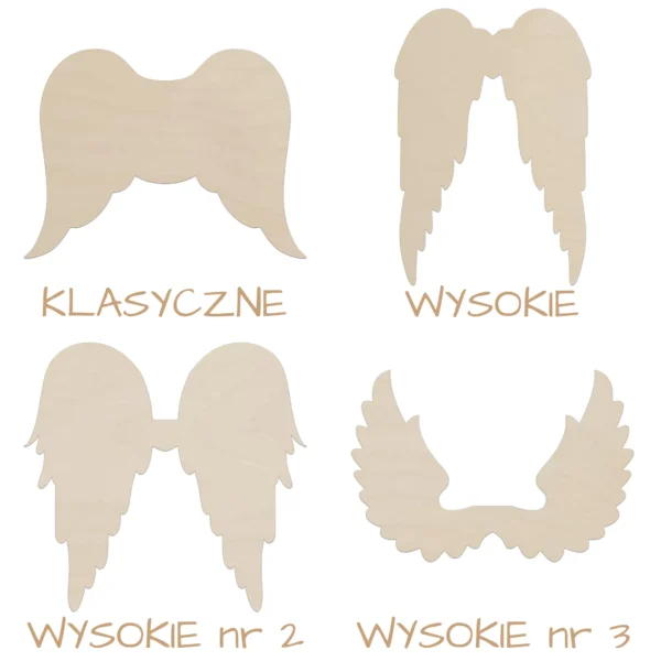Drewniane skrzydła do makramowego anioła - obrazek 2