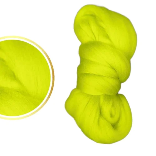 Wełna czesankowa – wiosenna zieleń