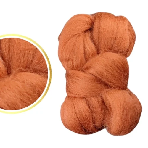 Wełna czesankowa – żelazowa czerwień