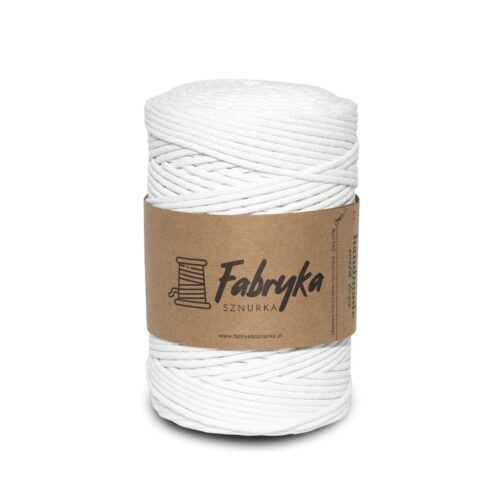 Pleciony sznurek do makramy – biały 3mm
