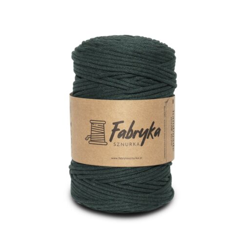 Pleciony sznurek do makramy – butelkowa zieleń 3mm