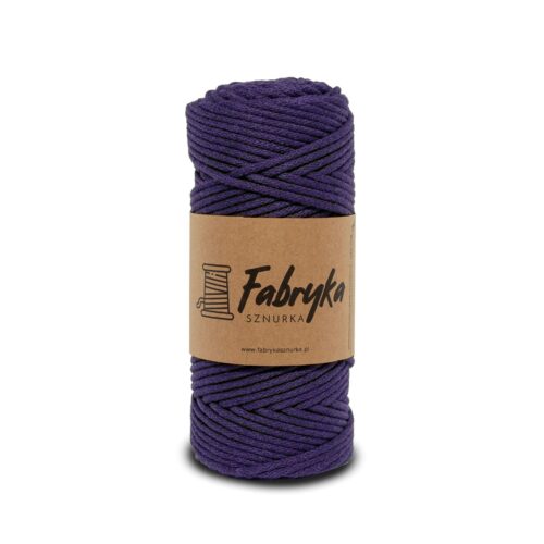 Pleciony sznurek do makramy – fioletowy 3mm