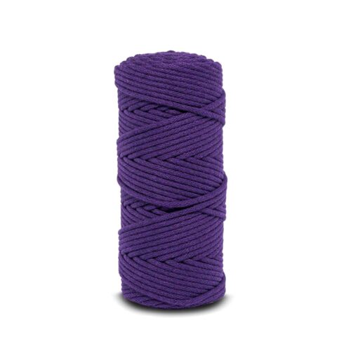 Pleciony sznurek do makramy – fioletowy 3mm