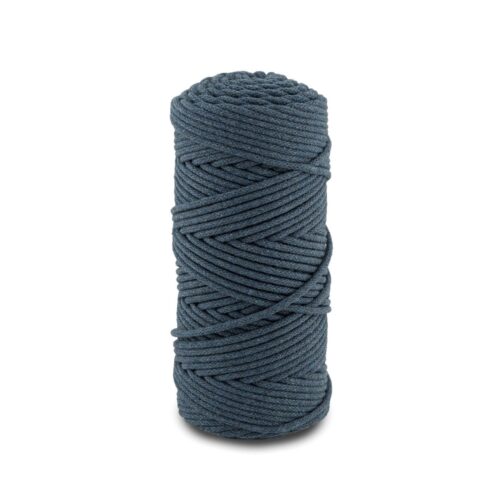 Pleciony sznurek do makramy – jeansowy 3mm