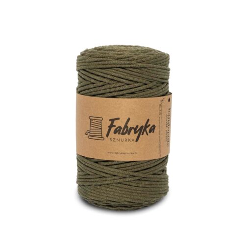 Pleciony sznurek do makramy – oliwkowy 3mm