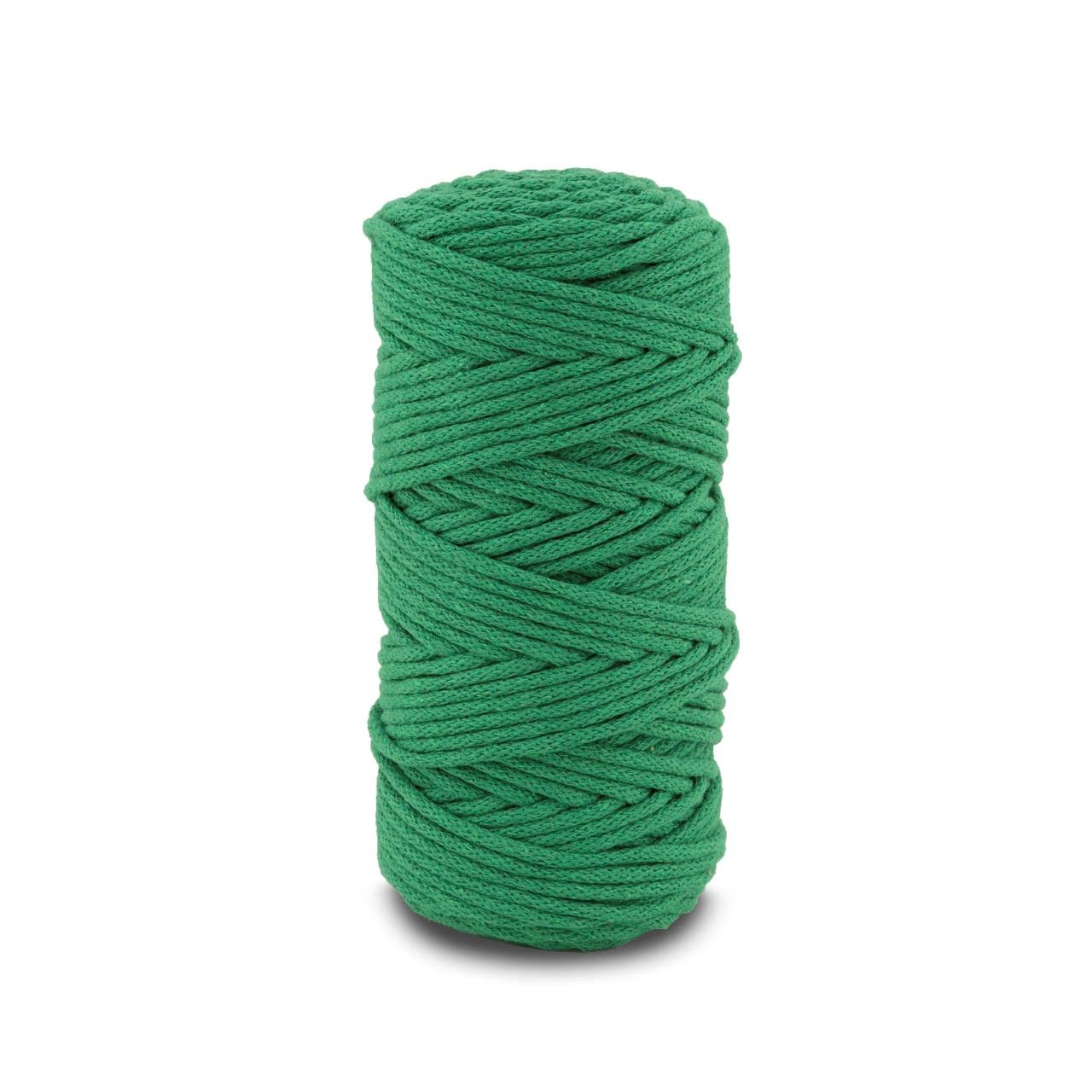 Pleciony sznurek do makramy - zielony 3mm - obrazek 2