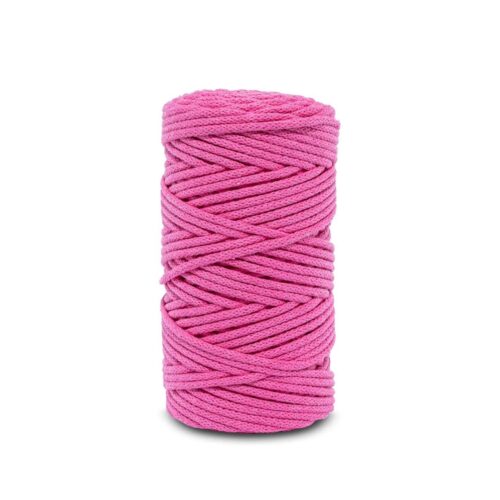 Pleciony sznurek do makramy – fuksjowy 5mm
