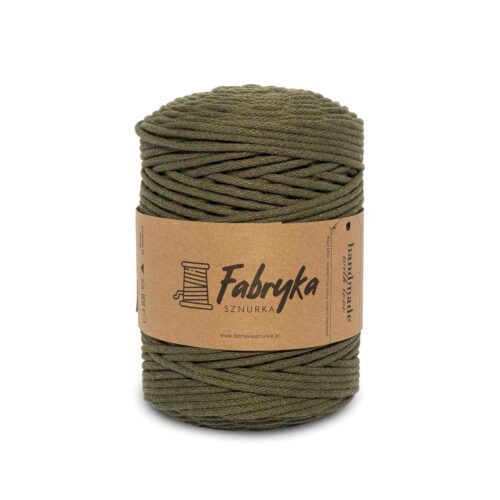 Pleciony sznurek do makramy – oliwkowy 5mm