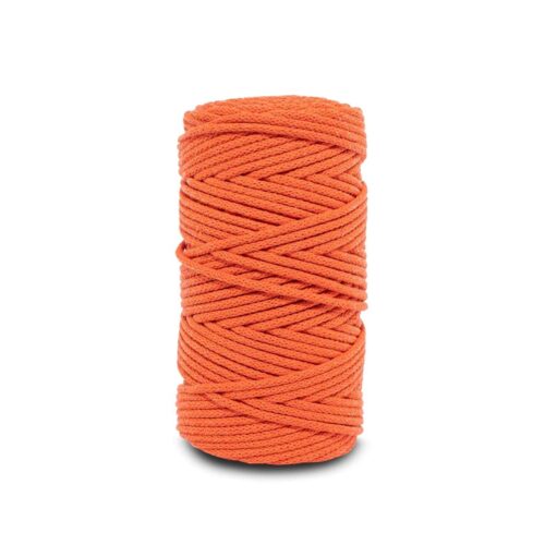 Pleciony sznurek do makramy – pomarańczowy 5mm