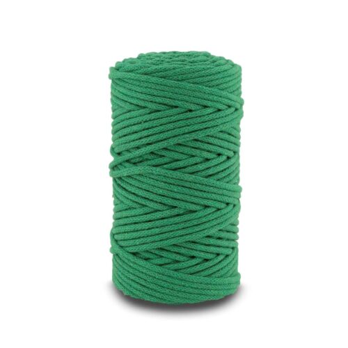 Pleciony sznurek do makramy – zielony 5mm
