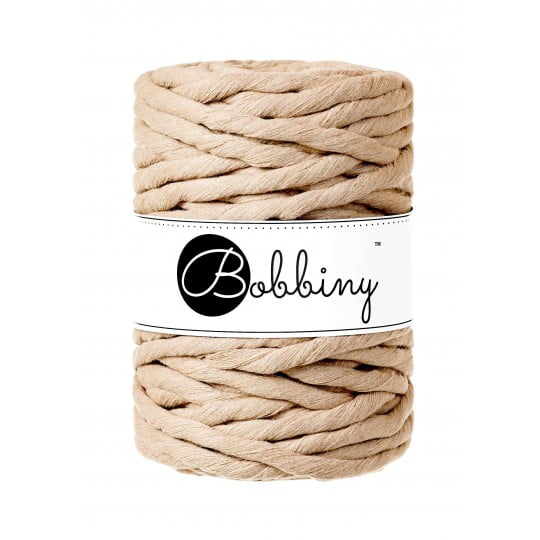 Sznurek skręcany do makramy - piaskowy 9mm
