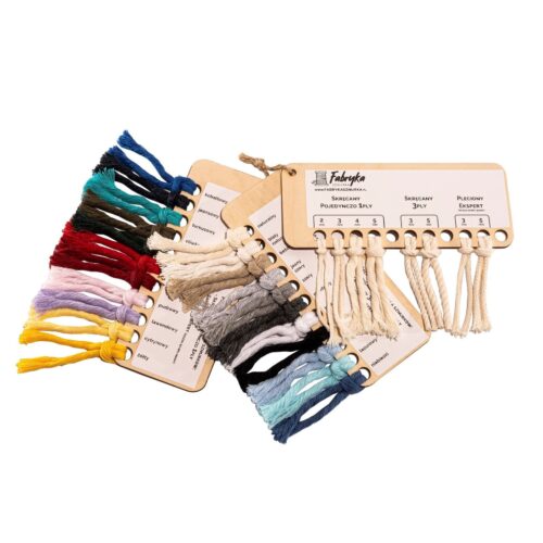 Próbnik kolorystyczny – sznurek skręcany 1PLY oraz 3PLY