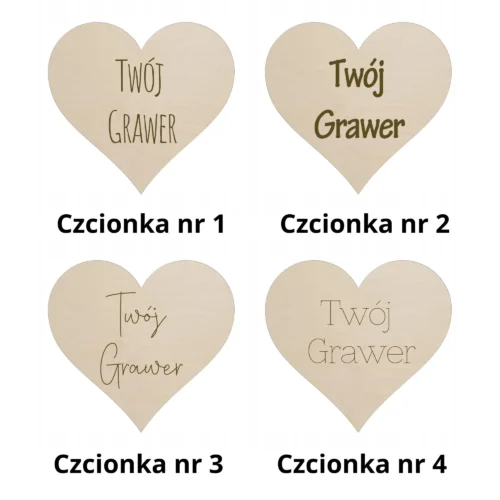 Drewniane serduszko Personalizowane