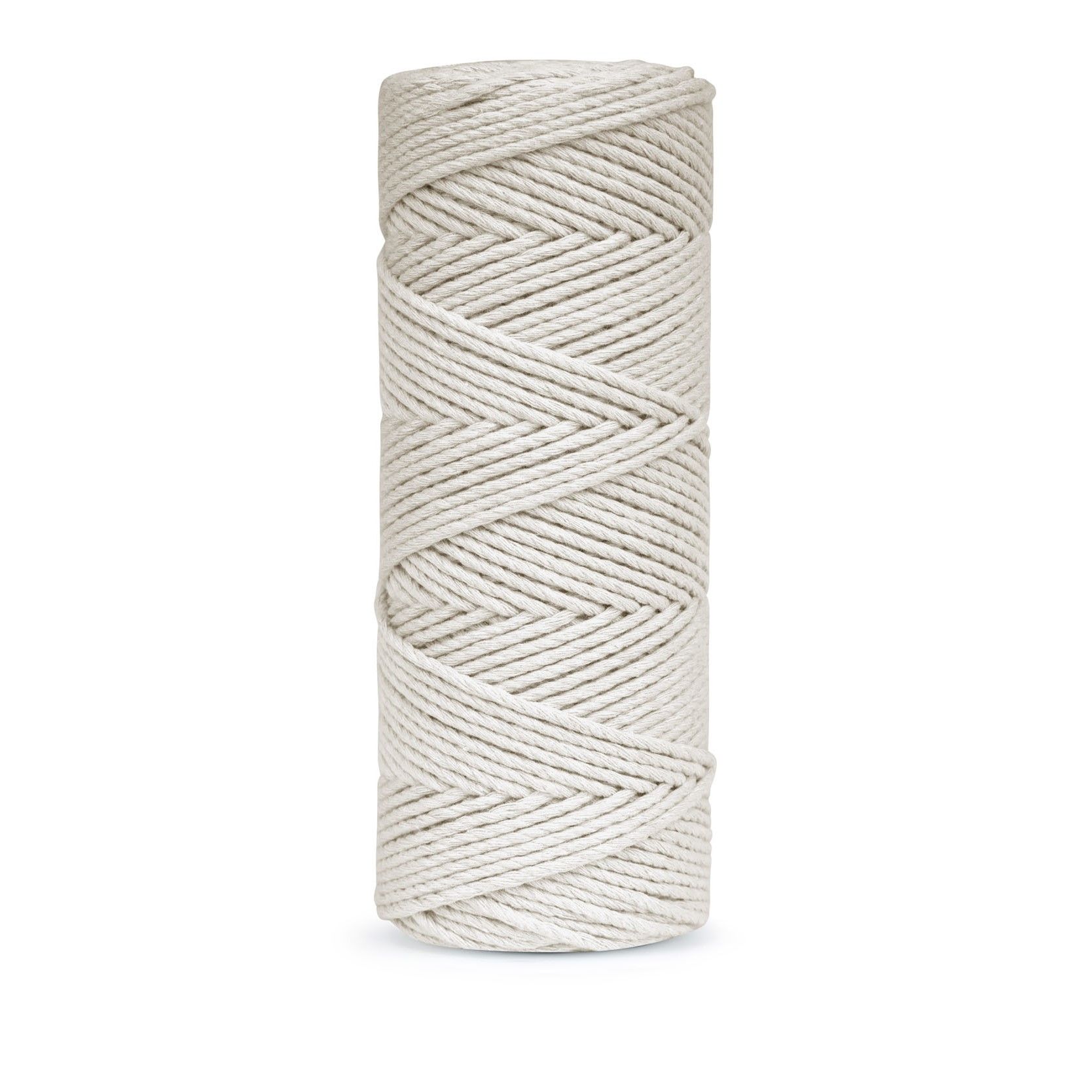 Sznurek do makramy 3PLY - jasny beż 2mm