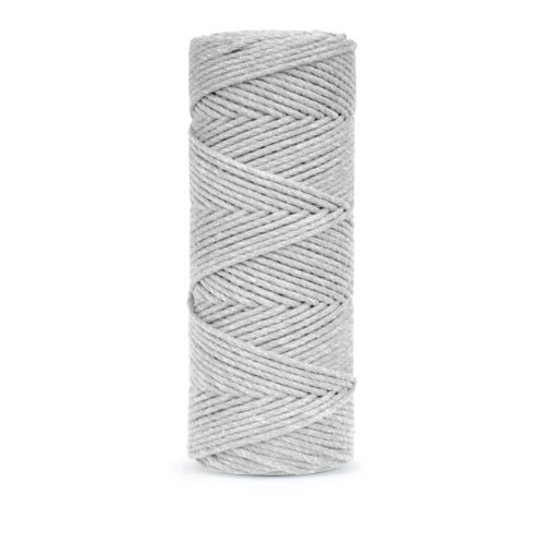 Sznurek do makramy 3PLY – jasny szary 2mm