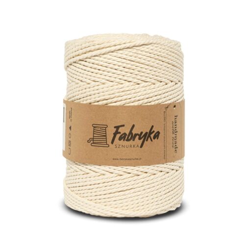 Sznurek do makramy 3PLY – naturalny 5mm