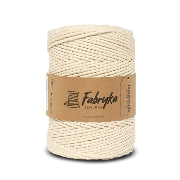 Sznurek do makramy 3PLY - naturalny 5mm