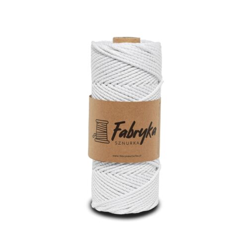 Sznurek do makramy 3PLY – biały 3mm