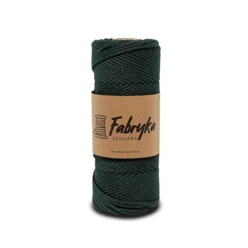 Sznurek do makramy 3PLY – butelkowa zieleń 3mm