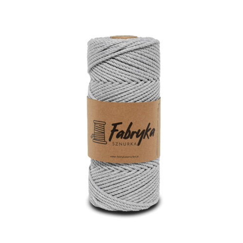 Sznurek do makramy 3PLY – jasny szary 3mm
