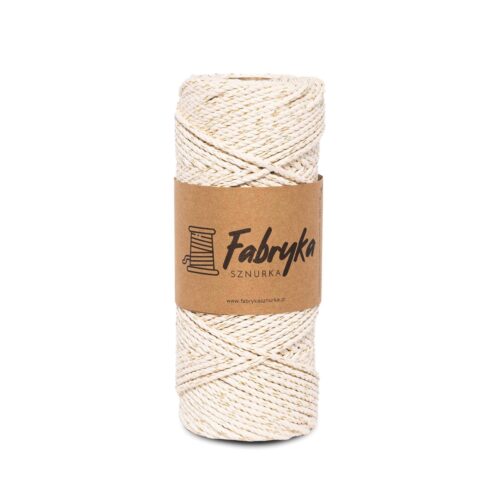 Sznurek do makramy 3PLY – naturalne złoto 3mm