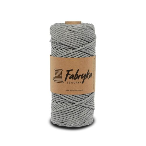 Sznurek do makramy 3PLY – szary 3mm