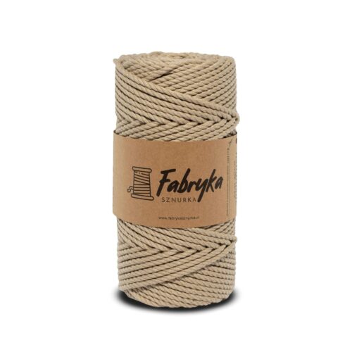 Sznurek do makramy 3PLY – beżowy 5mm