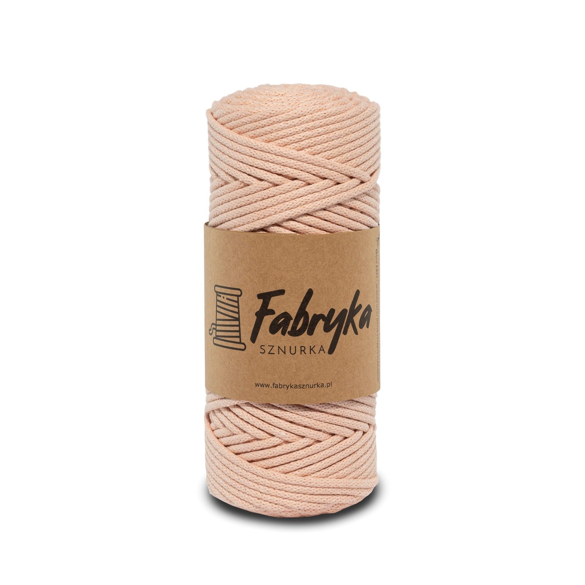 Pleciony sznurek do makramy - łososiowy 3mm