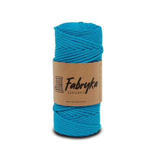 Pleciony sznurek do makramy – niebieski 3mm