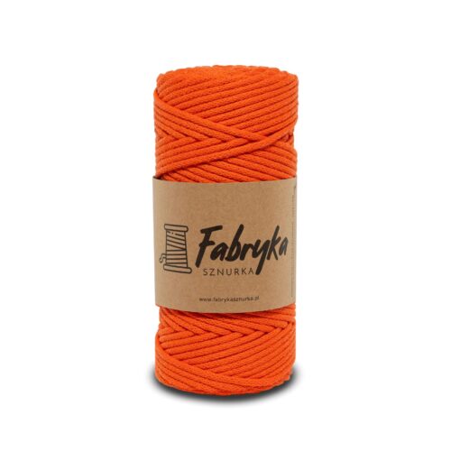 Pleciony sznurek do makramy – pomarańczowy 3mm