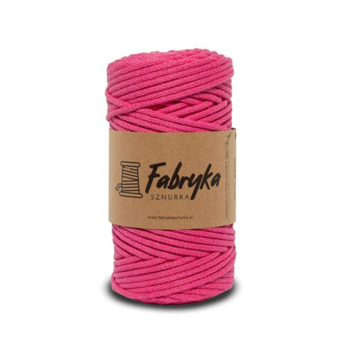 Pleciony sznurek do makramy – fuksjowy 5mm