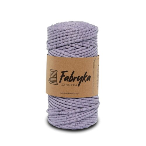 Pleciony sznurek do makramy – lawendowy 5mm
