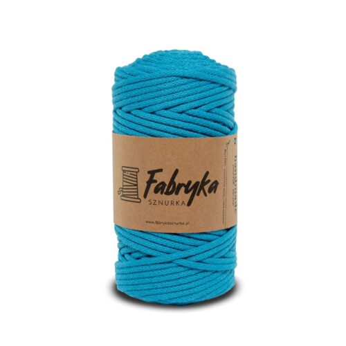 Pleciony sznurek do makramy – niebieski 5mm