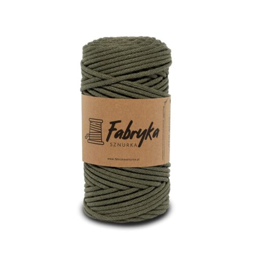Pleciony sznurek do makramy – oliwkowy 5mm