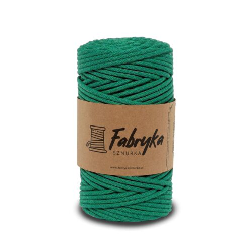 Pleciony sznurek do makramy – zielony 5mm