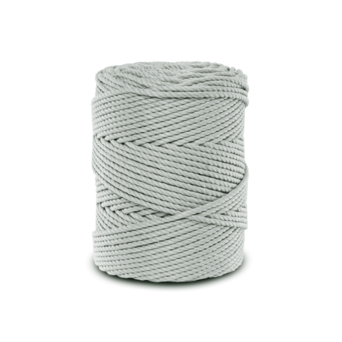 Sznurek do makramy 3PLY –  jasny szary 4mm