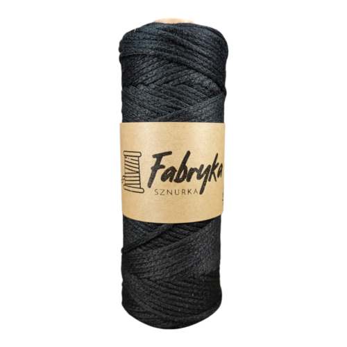 Sznurek pleciony do makramy 2mm – czarny