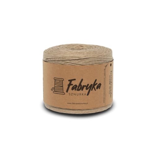 Sznurek skręcany pojedynczo – beżowy 2mm